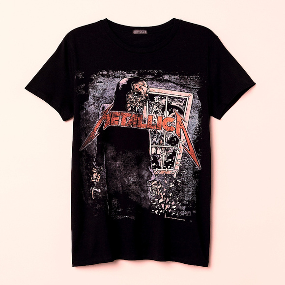 Metallica Am I Who I Think I Am? Pushead H&M metal rock Official T-Shirt M NWT - Picture 2 of 7